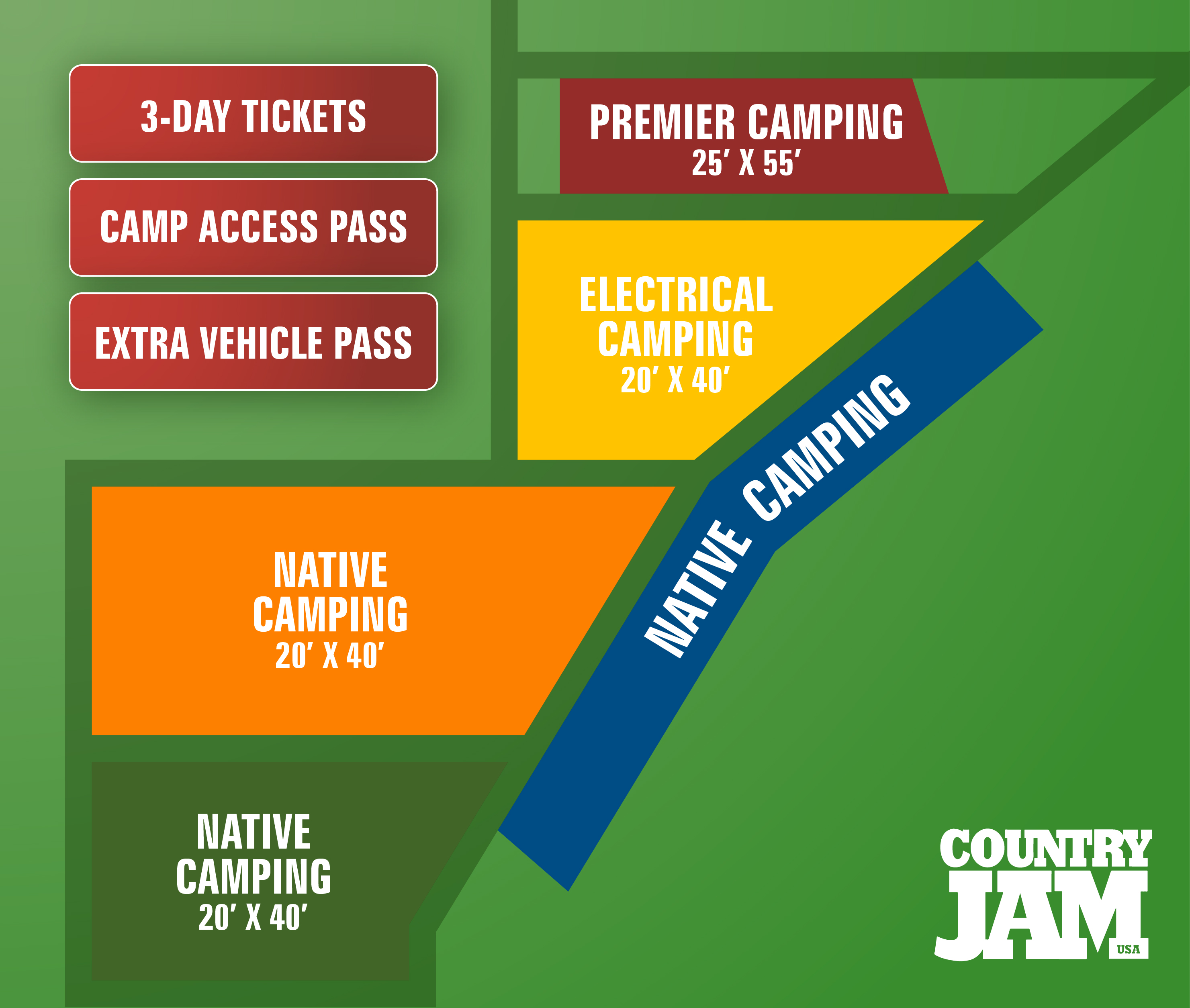 Country Jam Campground Map